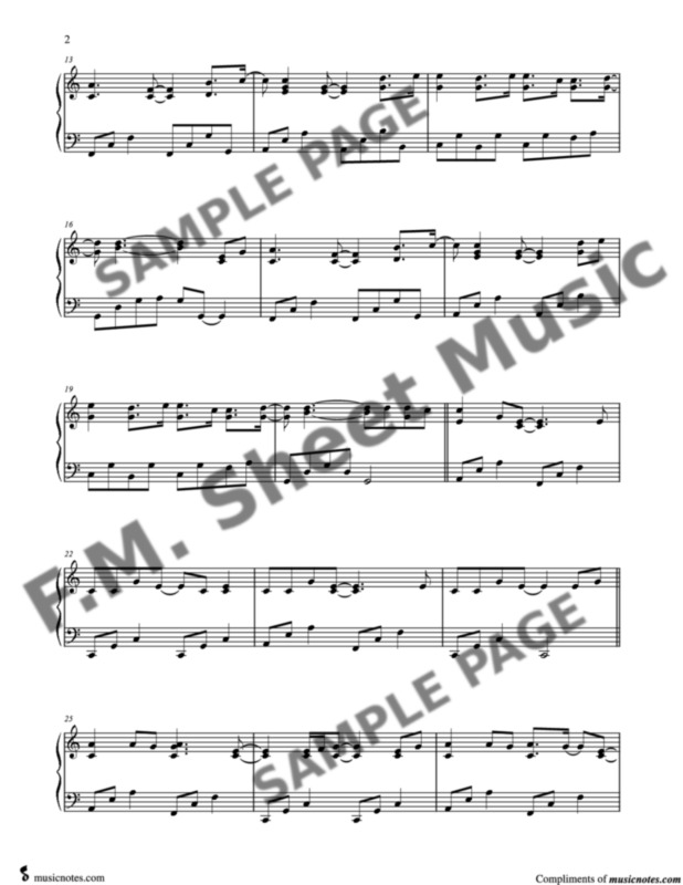 Because He Lives, Amen (Intermediate Piano) By Matt Maher F.M. Sheet Music Pop Arrangements